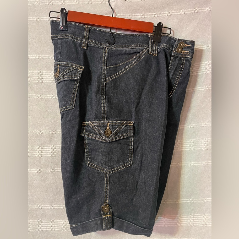 Cato Dark Blue Denim Cargo Shorts